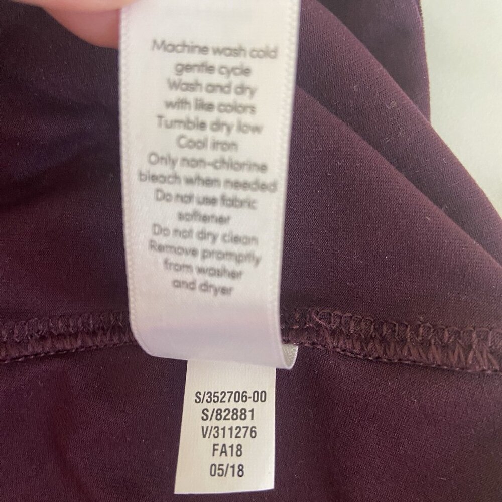 Athleta Limitless Short Sleeve Tee Burgundy Athletic Size Small Athletic Women's - Picture 6 of 8